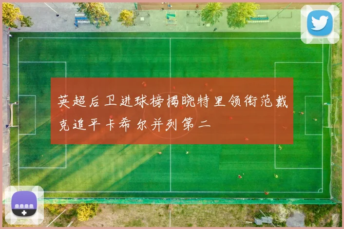 英超后卫进球榜揭晓特里领衔范戴克追平卡希尔并列第二